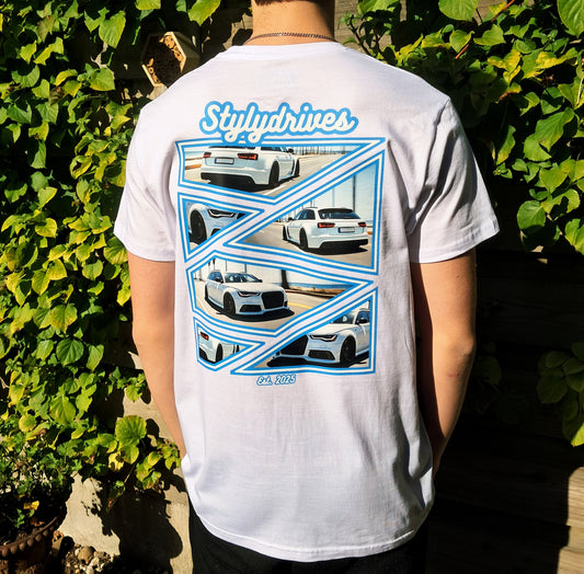 Neon Blue 6 | T-Shirt | Wit