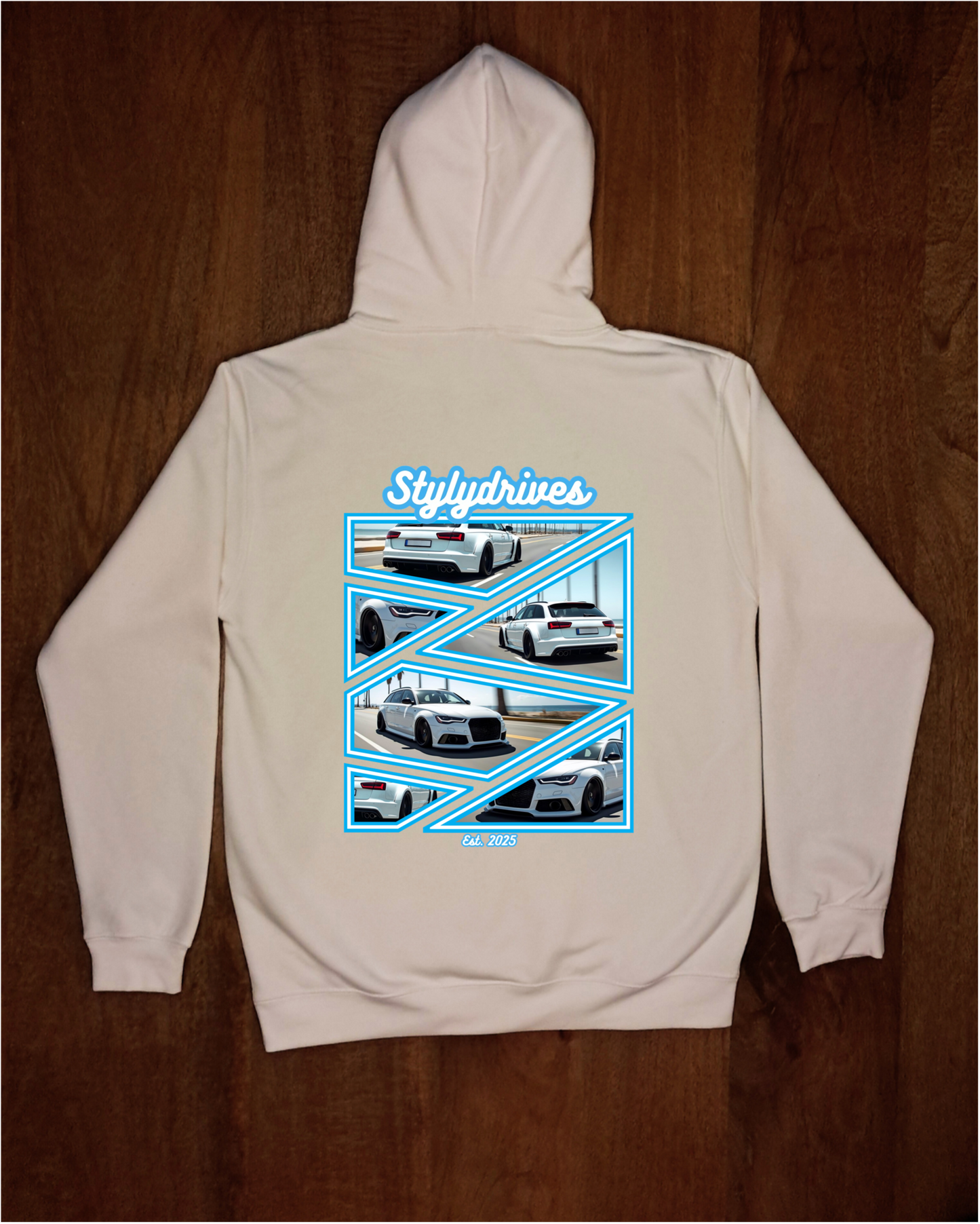 Neon Blue 6 | Hoodie | Wit