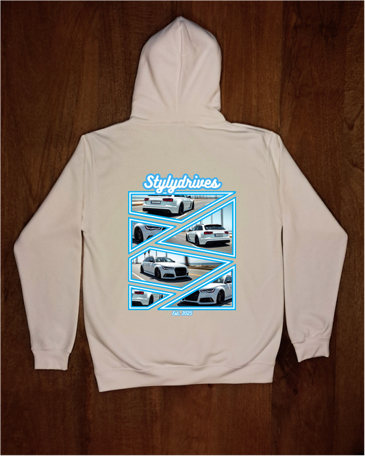 Neon Blue 6 | Hoodie | Wit