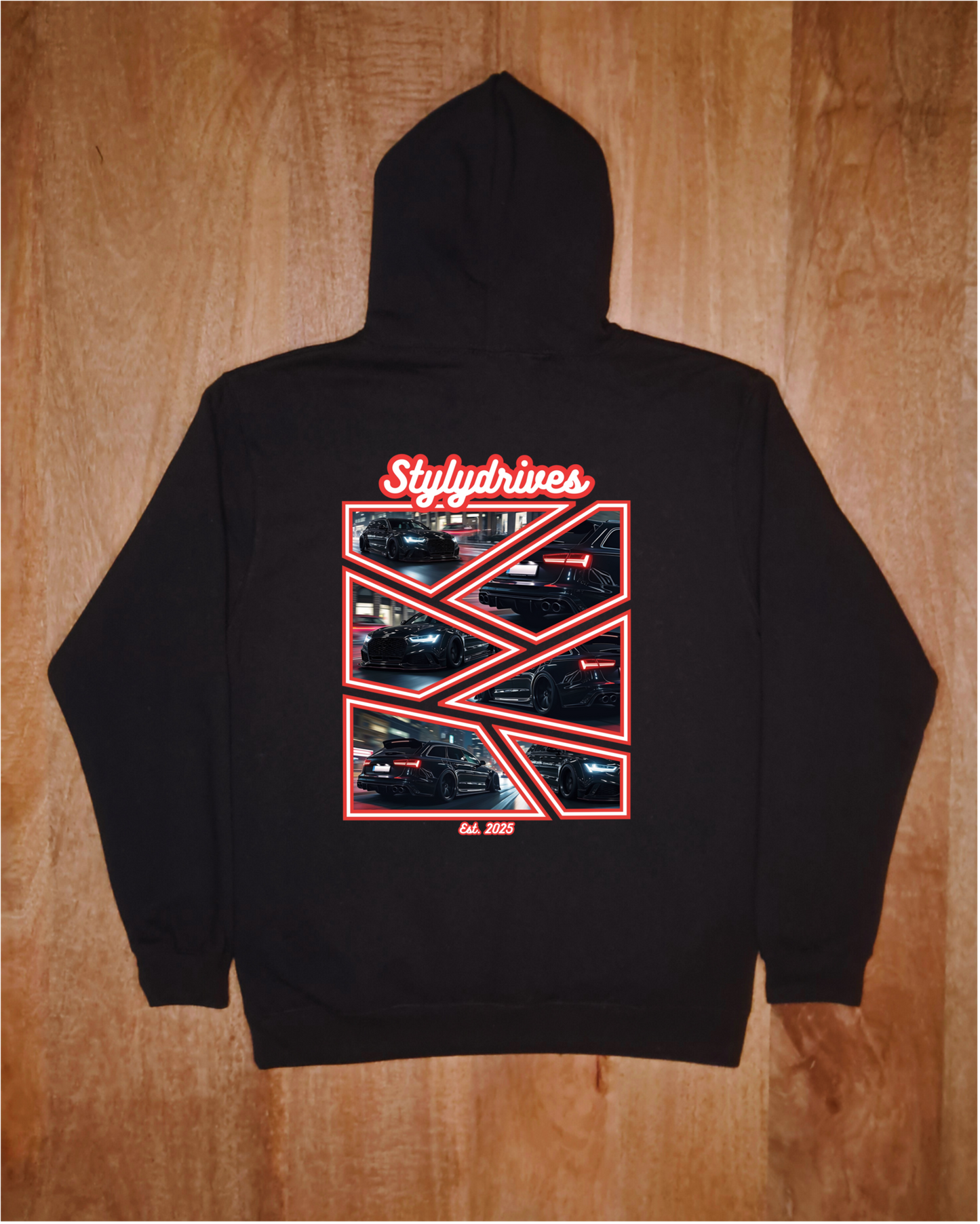 Neon Red 6 | Hoodie | Zwart