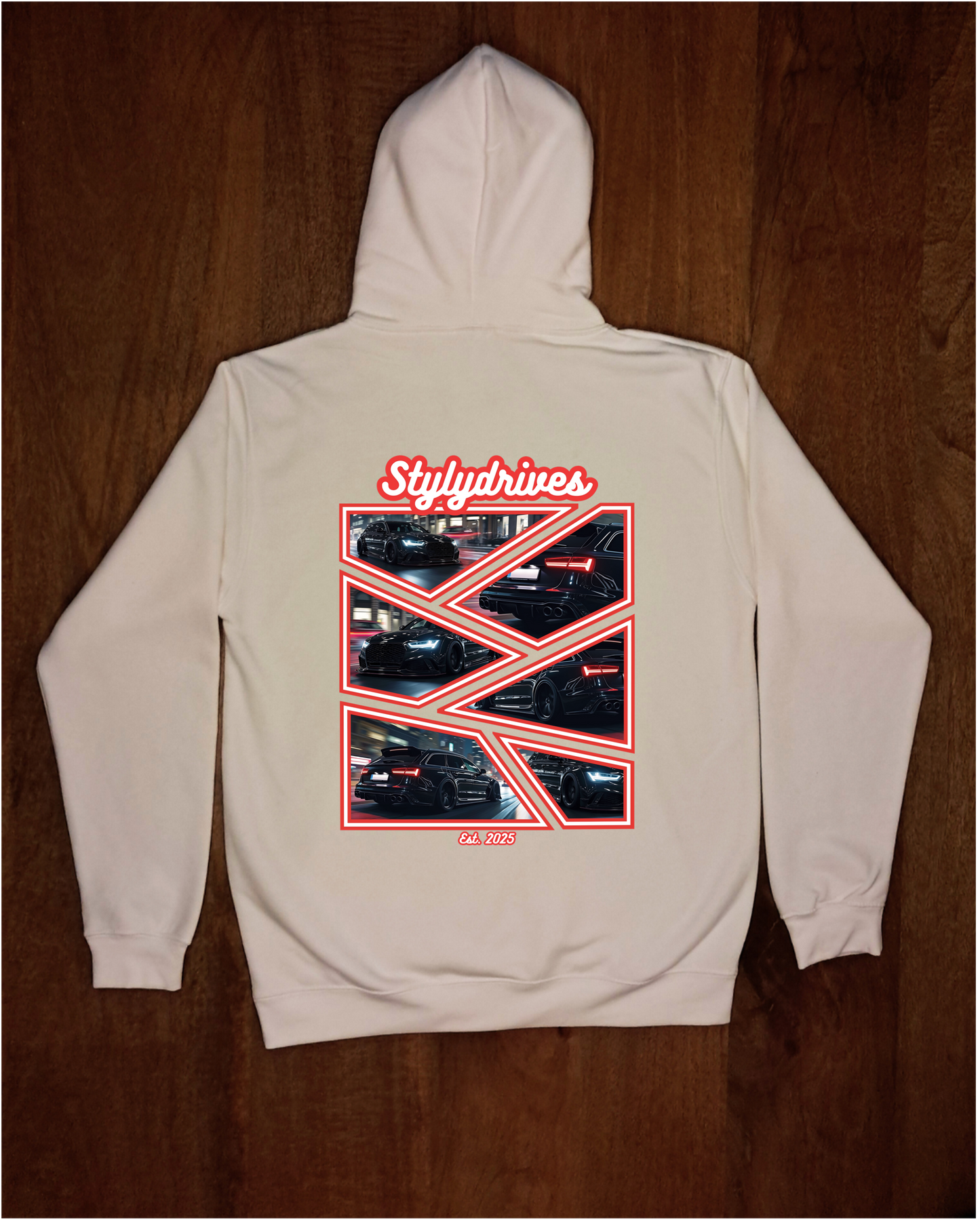 Neon Red 6 | Hoodie | Wit