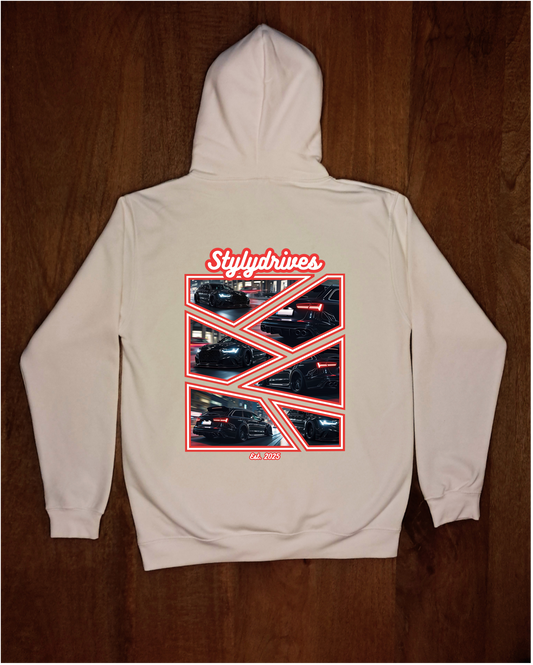 Neon Red 6 | Hoodie | Wit